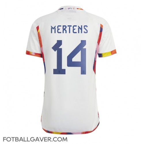 Belgia Dries Mertens #14 Fotballklær Bortedrakt VM 2022 Kortermet